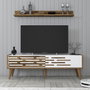 Hanah Home Valensiya 140 Mueble para TV Nogal y Blanco